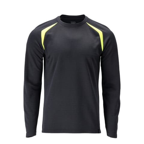 ⁨MASCOT® T-Shirt z długimi rękawami ACCELERATE MULTISAFE (kolor ciemny granat/żółty hi-vis, rozmiar L)⁩ w sklepie Wasserman.eu