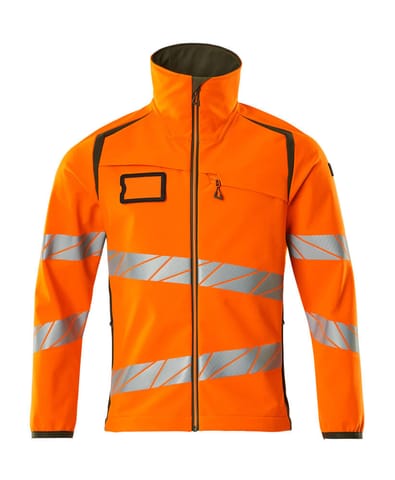 ⁨MASCOT® Kurtka softshell ACCELERATE SAFE (kolor pomarańcz hi-vis/zielony mech, rozmiar 2XL)⁩ w sklepie Wasserman.eu