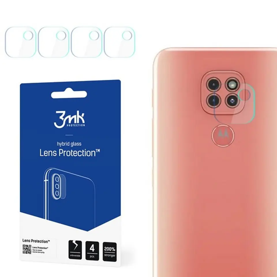 ⁨Ochrona na obiektyw aparatu 3MK Lens     Protection do Motorola Moto G9 Play 4szt⁩ w sklepie Wasserman.eu