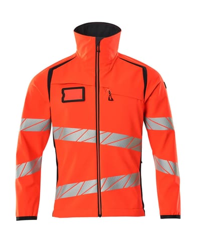 ⁨MASCOT® Kurtka softshell ACCELERATE SAFE (kolor czerwień hi-vis/ciemny granat, rozmiar 2XL)⁩ w sklepie Wasserman.eu