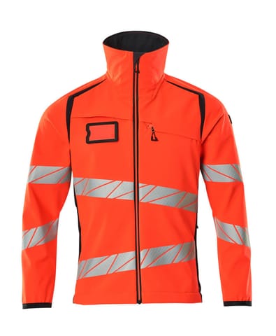 ⁨MASCOT® Kurtka softshell ACCELERATE SAFE (kolor czerwień hi-vis/ciemny granat, rozmiar M)⁩ w sklepie Wasserman.eu