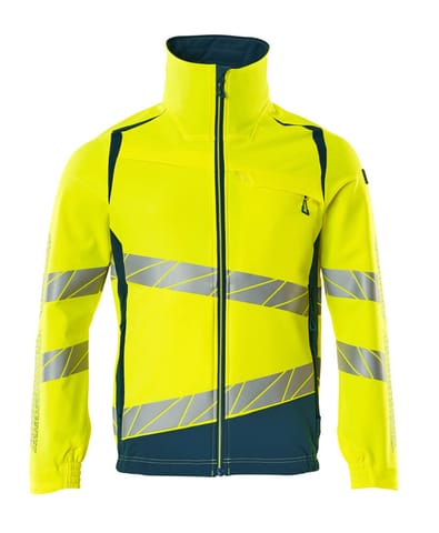 ⁨MASCOT® Kurtka ACCELERATE SAFE (kolor żółty hi-vis/ciemna petrolowy, rozmiar L)⁩ w sklepie Wasserman.eu
