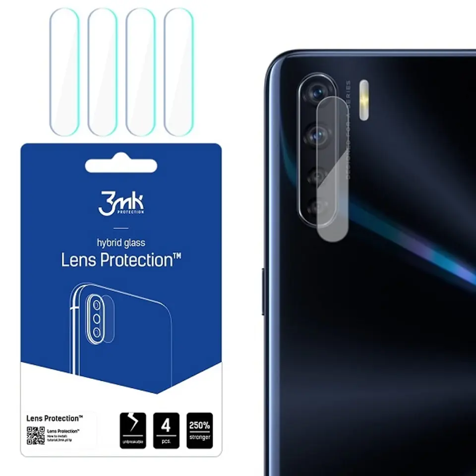 ⁨3MK Lens Protect Oppo A91 Camera Lens Protection 4pcs⁩ at Wasserman.eu