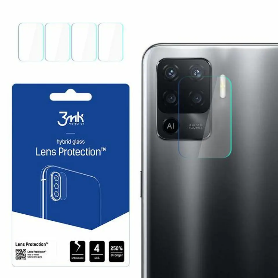 ⁨3MK Lens Protect Oppo Reno 5 Lite Ochrona na obiektyw aparatu 4szt⁩ w sklepie Wasserman.eu