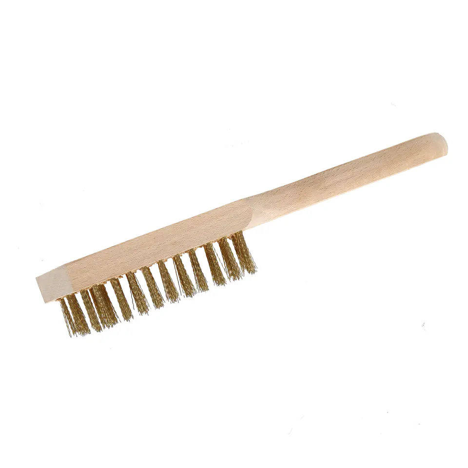 ⁨WIRE STEEL BRUSH 6 ROW. WOODEN HANDLE.⁩ at Wasserman.eu