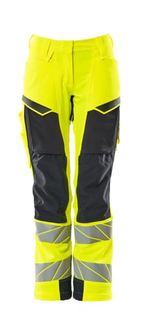 ⁨MASCOT® Spodnie z kieszeniami na kolanach ACCELERATE SAFE (kolor żółty hi-vis/ciemny granat, rozmiar 76C40)⁩ w sklepie Wasserman.eu