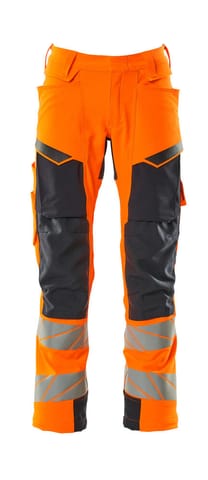 ⁨MASCOT® Spodnie z kieszeniami na kolanach ACCELERATE SAFE (kolor pomarańcz hi-vis/ciemny granat, rozmiar 76C49)⁩ w sklepie Wasserman.eu