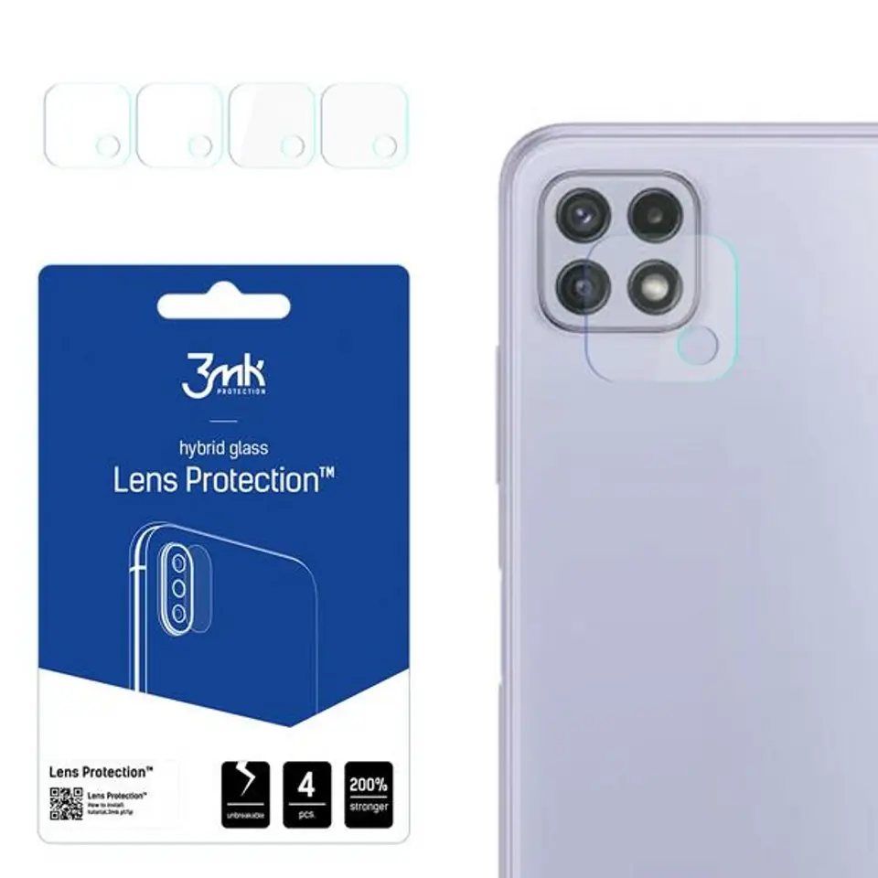 ⁨3MK Lens Protect Sam A226 A22 5G Camera Lens Protection 4pcs⁩ at Wasserman.eu