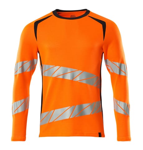 ⁨MASCOT® T-Shirt z długimi rękawami ACCELERATE SAFE (kolor pomarańcz hi-vis/ciemny granat, rozmiar L  ONE)⁩ w sklepie Wasserman.eu