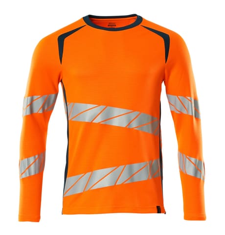 ⁨MASCOT® T-Shirt z długimi rękawami ACCELERATE SAFE (kolor pomarańcz hi-vis/ciemna petrolowy, rozmiar L  ONE)⁩ w sklepie Wasserman.eu