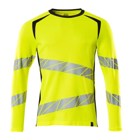 ⁨MASCOT® T-Shirt z długimi rękawami ACCELERATE SAFE (kolor żółty hi-vis/ciemny granat, rozmiar L  ONE)⁩ w sklepie Wasserman.eu