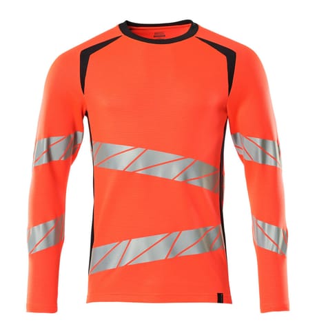 ⁨MASCOT® T-Shirt z długimi rękawami ACCELERATE SAFE (kolor czerwień hi-vis/ciemny granat, rozmiar L  ONE)⁩ w sklepie Wasserman.eu