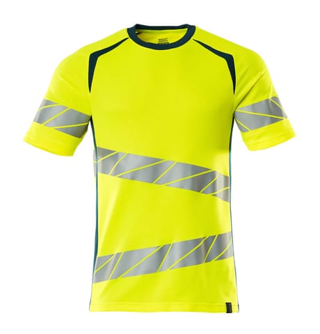 ⁨MASCOT® T-Shirt ACCELERATE SAFE (kolor żółty hi-vis/ciemna petrolowy, rozmiar 2XLONE)⁩ w sklepie Wasserman.eu