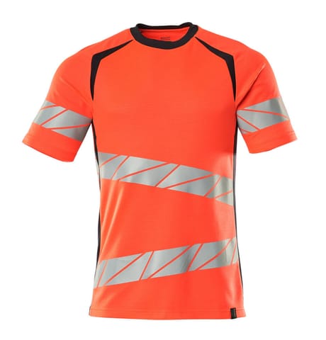 ⁨MASCOT® T-Shirt ACCELERATE SAFE (kolor czerwień hi-vis/ciemny granat, rozmiar 5XLONE)⁩ w sklepie Wasserman.eu