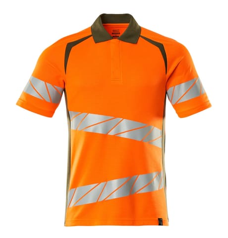 ⁨MASCOT® Koszulka polo ACCELERATE SAFE (kolor pomarańcz hi-vis/zielony mech, rozmiar L  ONE)⁩ w sklepie Wasserman.eu