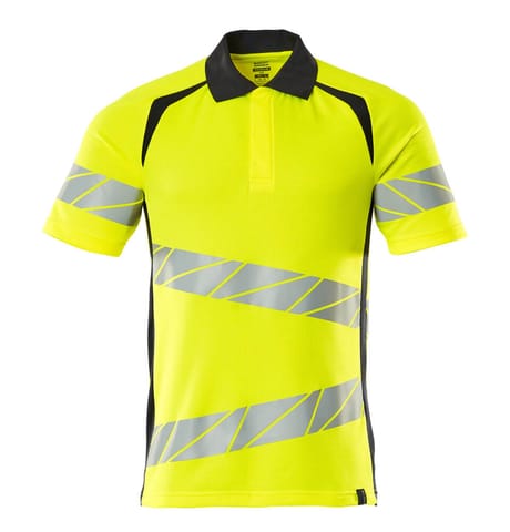 ⁨MASCOT® Koszulka polo ACCELERATE SAFE (kolor żółty hi-vis/ciemny granat, rozmiar L  ONE)⁩ w sklepie Wasserman.eu
