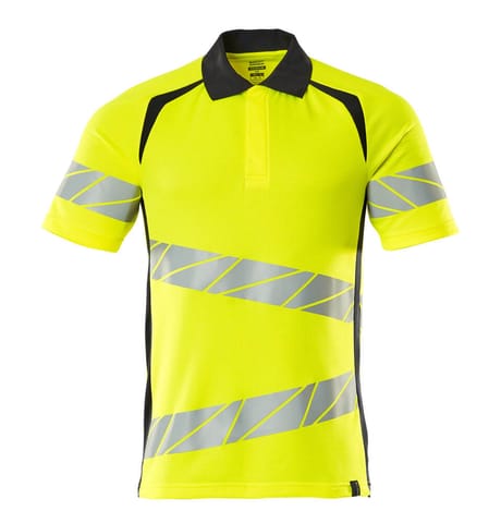 ⁨MASCOT® Koszulka polo ACCELERATE SAFE (kolor żółty hi-vis/ciemny granat, rozmiar 4XLONE)⁩ w sklepie Wasserman.eu