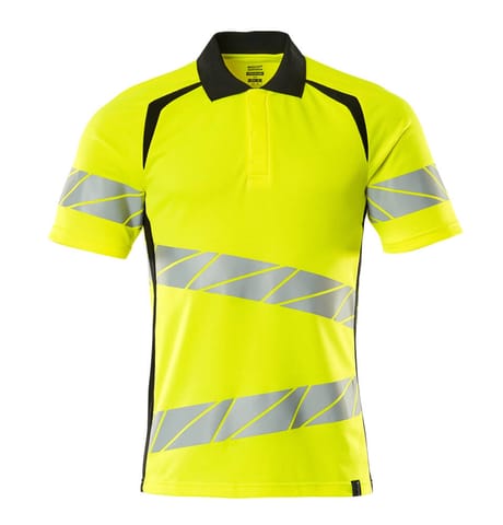 ⁨MASCOT® Koszulka polo ACCELERATE SAFE (kolor żółty hi-vis/czerń, rozmiar L  ONE)⁩ w sklepie Wasserman.eu