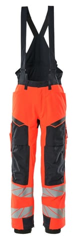 ⁨MASCOT® Spodnie zimowe ACCELERATE SAFE (kolor czerwień hi-vis/ciemny granat, rozmiar L)⁩ w sklepie Wasserman.eu