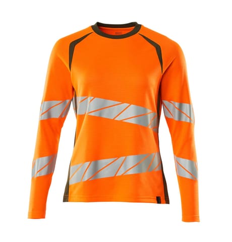 ⁨MASCOT® T-Shirt z długimi rękawami ACCELERATE SAFE (kolor pomarańcz hi-vis/zielony mech, rozmiar L  ONE)⁩ w sklepie Wasserman.eu
