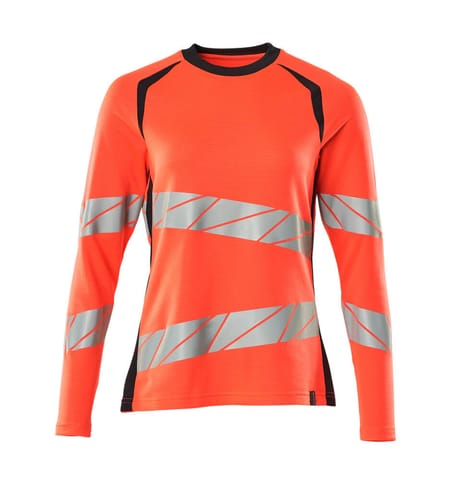 ⁨MASCOT® T-Shirt z długimi rękawami ACCELERATE SAFE (kolor czerwień hi-vis/ciemny granat, rozmiar L  ONE)⁩ w sklepie Wasserman.eu