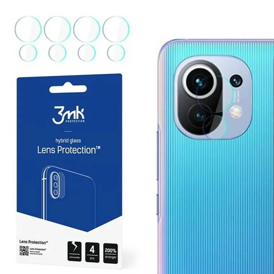 ⁨3MK Lens Protect Xiaomi Mi 11 5G Ochrona na obiektyw aparatu 4szt⁩ w sklepie Wasserman.eu