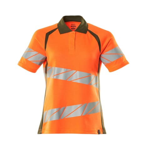 ⁨MASCOT® Koszulka polo ACCELERATE SAFE (kolor pomarańcz hi-vis/zielony mech, rozmiar XS ONE)⁩ w sklepie Wasserman.eu