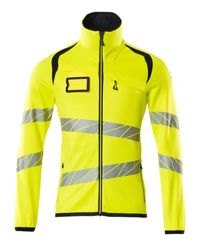⁨MASCOT® Bluza polarowa z zamkiem błyskawicznym ACCELERATE SAFE (kolor żółty hi-vis/ciemny granat, rozmiar L)⁩ w sklepie Wasserman.eu