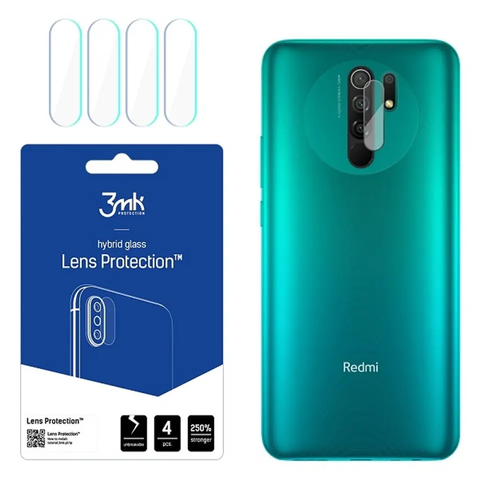 ⁨3MK Lens Protect Xiaomi Redmi 9 Protection for 4pcs Camera Lens⁩ at Wasserman.eu