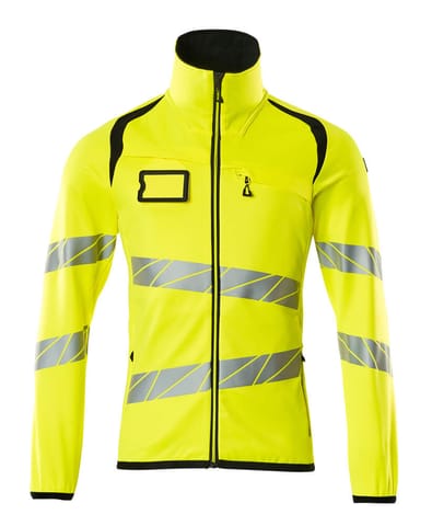 ⁨MASCOT® Bluza polarowa z zamkiem błyskawicznym ACCELERATE SAFE (kolor żółty hi-vis/czerń, rozmiar L)⁩ w sklepie Wasserman.eu