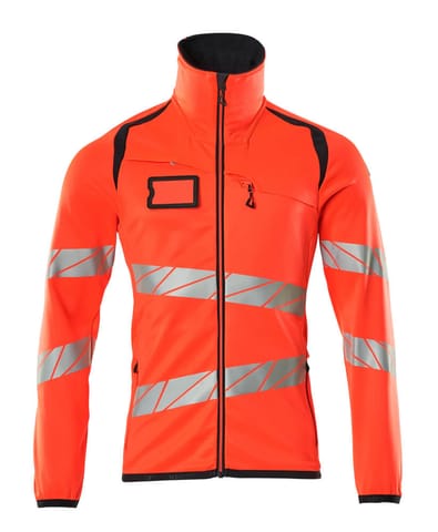 ⁨MASCOT® Bluza polarowa z zamkiem błyskawicznym ACCELERATE SAFE (kolor czerwień hi-vis/ciemny granat, rozmiar M)⁩ w sklepie Wasserman.eu