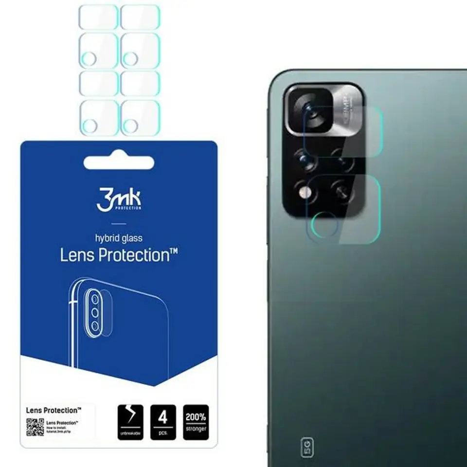 ⁨3MK Lens Protect Xiaomi Redmi Note 11 Pro 5G Ochrona na obiektyw aparatu 4szt⁩ w sklepie Wasserman.eu