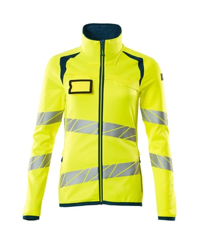 ⁨MASCOT® Bluza polarowa z zamkiem błyskawicznym ACCELERATE SAFE (kolor żółty hi-vis/ciemna petrolowy, rozmiar 5XL)⁩ w sklepie Wasserman.eu