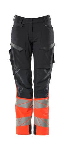 ⁨MASCOT® Spodnie z kieszeniami na kolanach ACCELERATE SAFE (kolor ciemny granat/czerwień hi-vis, rozmiar 76C46)⁩ w sklepie Wasserman.eu