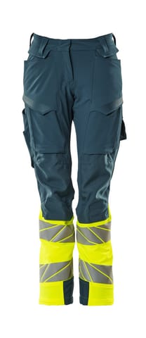 ⁨MASCOT® Spodnie z kieszeniami na kolanach ACCELERATE SAFE (kolor ciemna petrolowy/żółty hi-vis, rozmiar 76C36)⁩ w sklepie Wasserman.eu