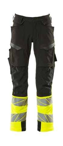 ⁨MASCOT® Spodnie z kieszeniami na kolanach ACCELERATE SAFE (kolor czerń/żółty hi-vis, rozmiar 76C56)⁩ w sklepie Wasserman.eu