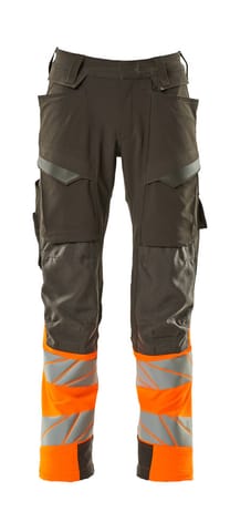 ⁨MASCOT® Spodnie z kieszeniami na kolanach ACCELERATE SAFE (kolor ciemny antracyt/pomarańcz hi-vis, rozmiar 76C50)⁩ w sklepie Wasserman.eu