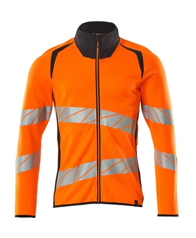 ⁨MASCOT® Bluza z zamkiem błyskawicznym ACCELERATE SAFE (kolor pomarańcz hi-vis/ciemny granat, rozmiar L)⁩ w sklepie Wasserman.eu