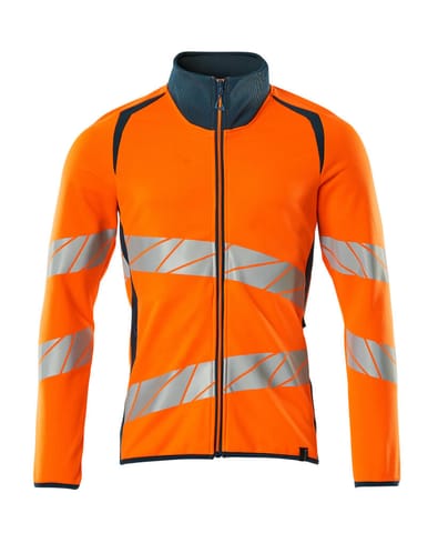⁨MASCOT® Bluza z zamkiem błyskawicznym ACCELERATE SAFE (kolor pomarańcz hi-vis/ciemna petrolowy, rozmiar S)⁩ w sklepie Wasserman.eu