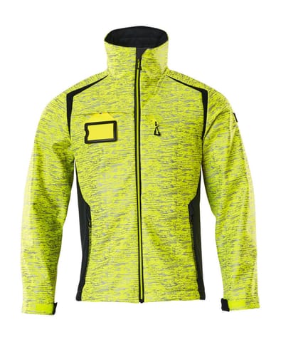 ⁨MASCOT® Kurtka softshell ACCELERATE SAFE (kolor żółty hi-vis/ciemny granat, rozmiar L)⁩ w sklepie Wasserman.eu