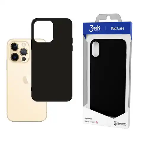 ⁨3MK Matt Case iPhone 13 Pro czarny /black⁩ w sklepie Wasserman.eu