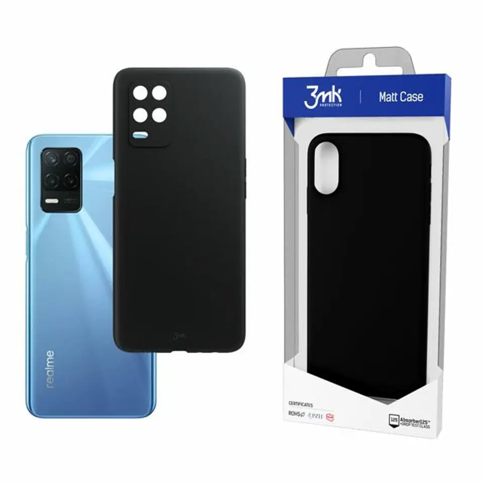 ⁨3MK Matt Case Realme 8 5G czarny/black⁩ w sklepie Wasserman.eu