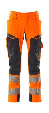 ⁨MASCOT® Spodnie z kieszeniami na kolanach ACCELERATE SAFE (kolor pomarańcz hi-vis/ciemny granat, rozmiar 76C56)⁩ w sklepie Wasserman.eu