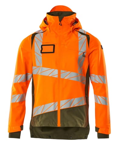 ⁨MASCOT® Kurtka membranowa ACCELERATE SAFE (kolor pomarańcz hi-vis/zielony mech, rozmiar L)⁩ w sklepie Wasserman.eu