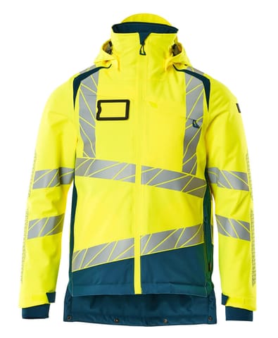 ⁨MASCOT® Kurtka zimowa ACCELERATE SAFE (kolor żółty hi-vis/ciemna petrolowy, rozmiar L)⁩ w sklepie Wasserman.eu