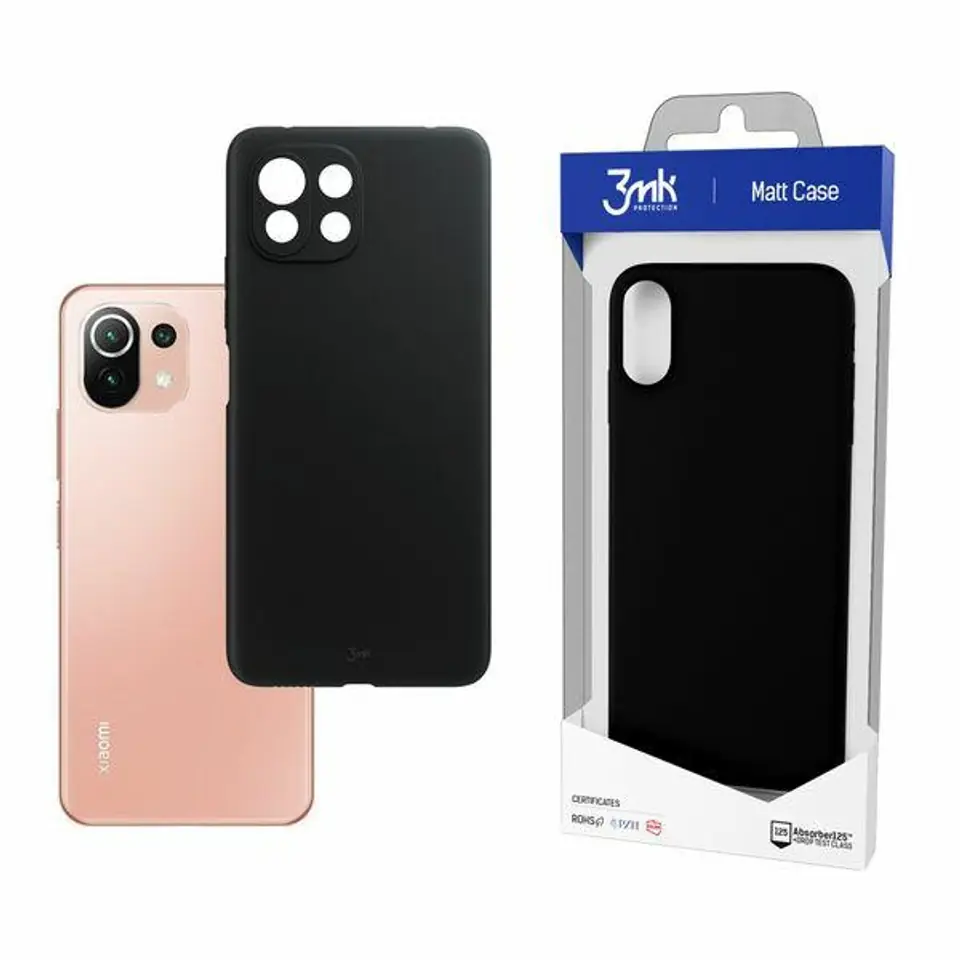 ⁨3MK Matt Case Xiaomi Mi 11 Lite 5G czarny/black⁩ w sklepie Wasserman.eu