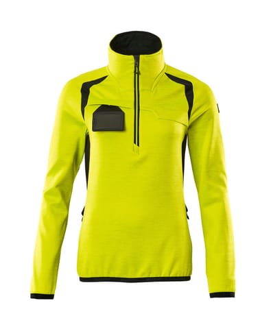 ⁨MASCOT® Bluza polarowa z krótkim zamkiem błyskawicznym ACCELERATE SAFE (kolor żółty hi-vis/czerń, rozmiar 2XL)⁩ w sklepie Wasserman.eu
