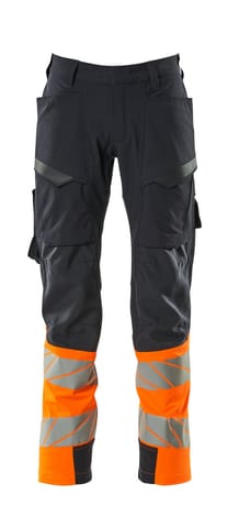 ⁨MASCOT® Spodnie z kieszeniami na udach ACCELERATE SAFE (kolor ciemny granat/pomarańcz hi-vis, rozmiar 76C54)⁩ w sklepie Wasserman.eu