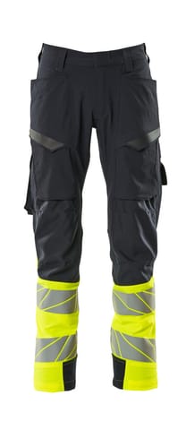 ⁨MASCOT® Spodnie z kieszeniami na udach ACCELERATE SAFE (kolor ciemny granat/żółty hi-vis, rozmiar 82C47)⁩ w sklepie Wasserman.eu
