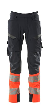 ⁨MASCOT® Spodnie z kieszeniami na udach ACCELERATE SAFE (kolor ciemny granat/czerwień hi-vis, rozmiar 76C58)⁩ w sklepie Wasserman.eu
